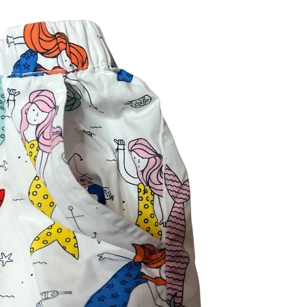 Hanna Andersson Mermaid Cotton Shorts Size 8 - Picture 4 of 7